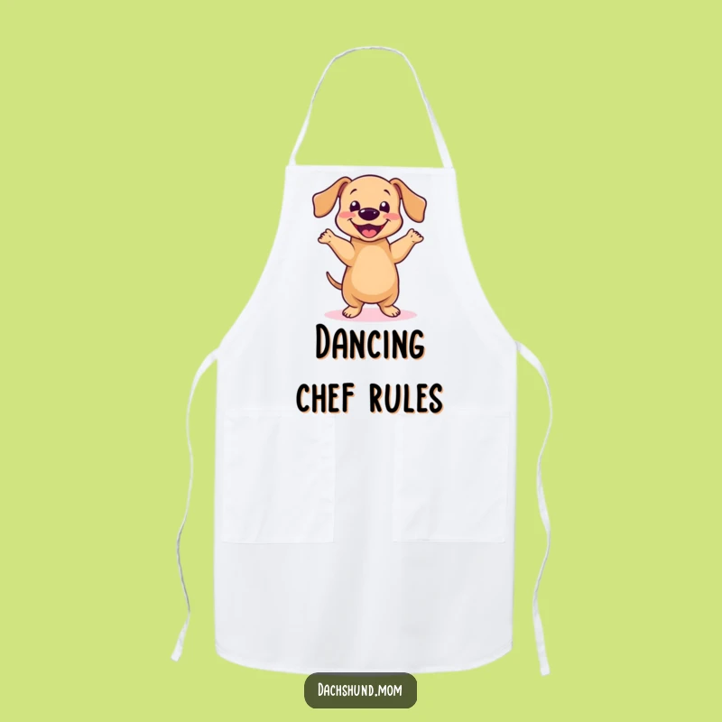 Funny Kawaii Dachshund Dance Apron: Cook and Dance with This Pup!