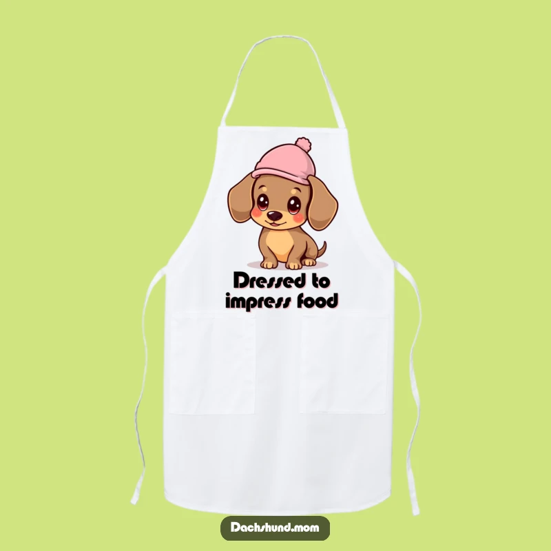 Funny Kawaii Dachshund Hat Apron: Cook in Style with Canine Charm