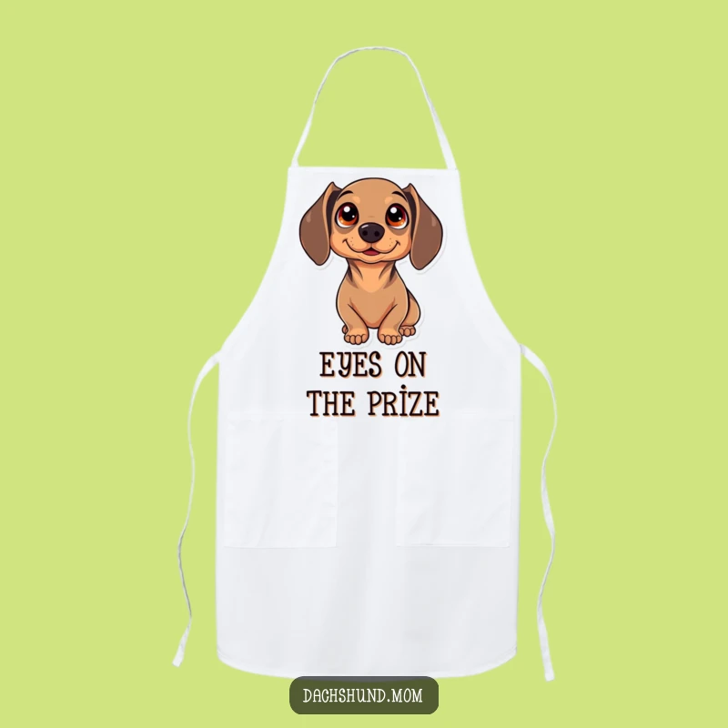 Funny Kawaii Dachshund Apron: Kitchen Wonder with Sparkling Eyes