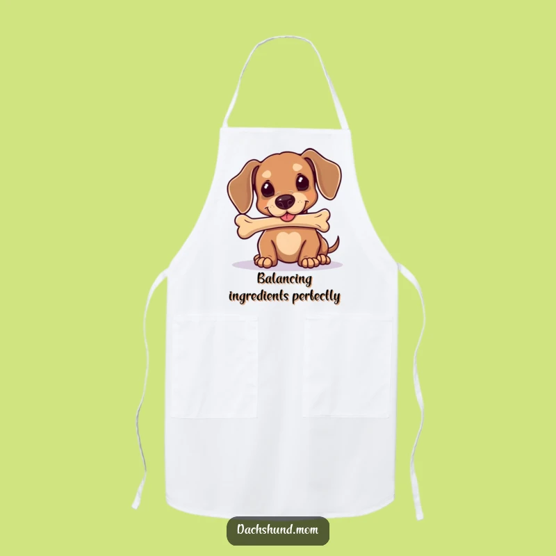 Funny Kawaii Dachshund Apron: Dog Trick Chef Fun, Perfect Cute Funny Gift!