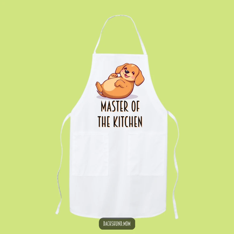 Funny Kawaii Dachshund Rolling Apron: Cook Up Laughs in the Kitchen