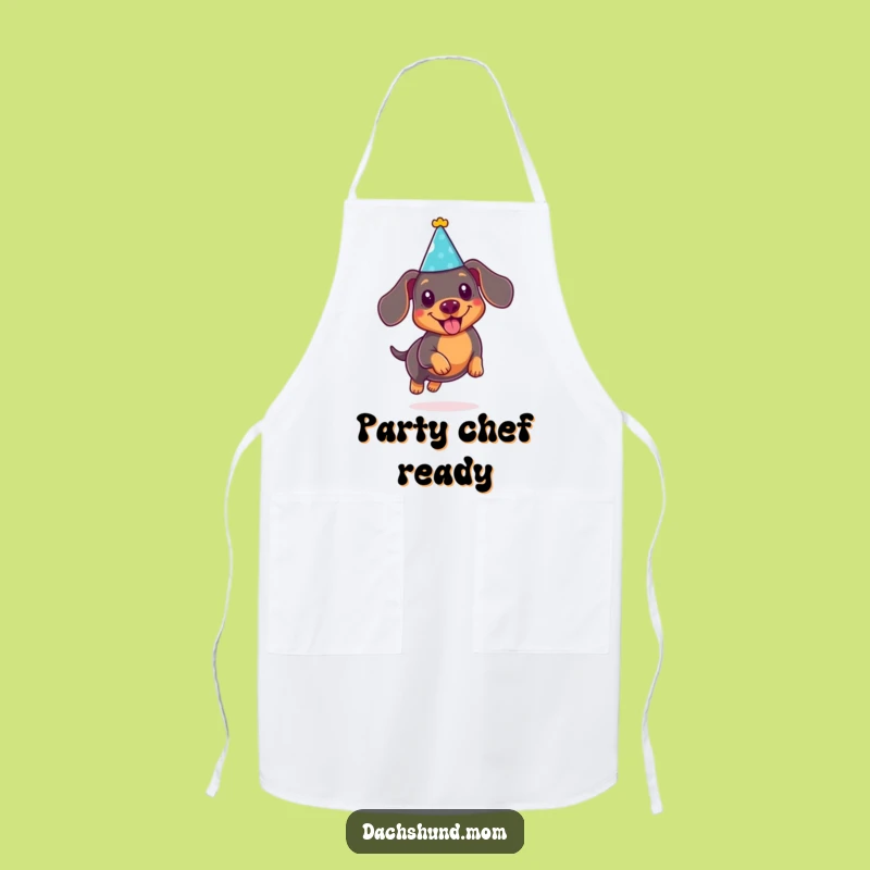 Funny Kawaii Dachshund Party Apron: Celebrate While You Cook, Gift