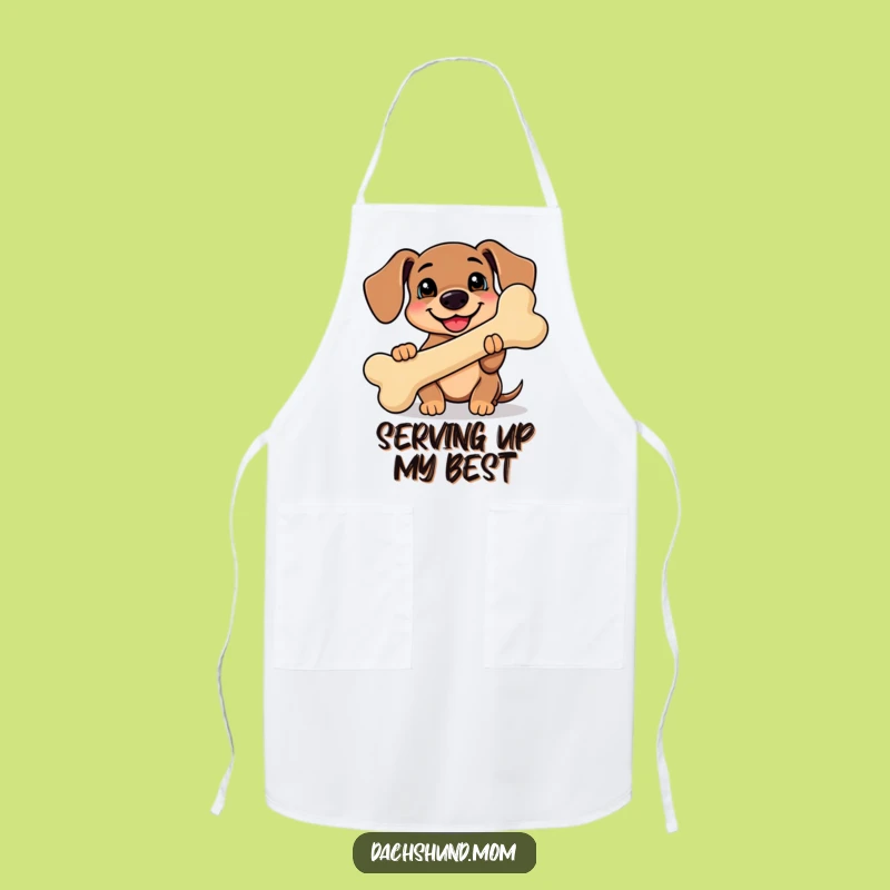 Funny Kawaii Dachshund Apron: Cook with a Happy Pup Gift