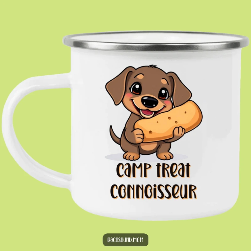 Funny Kawaii Dachshund Camping Mug: Goofy Treat Cup for Outdoors