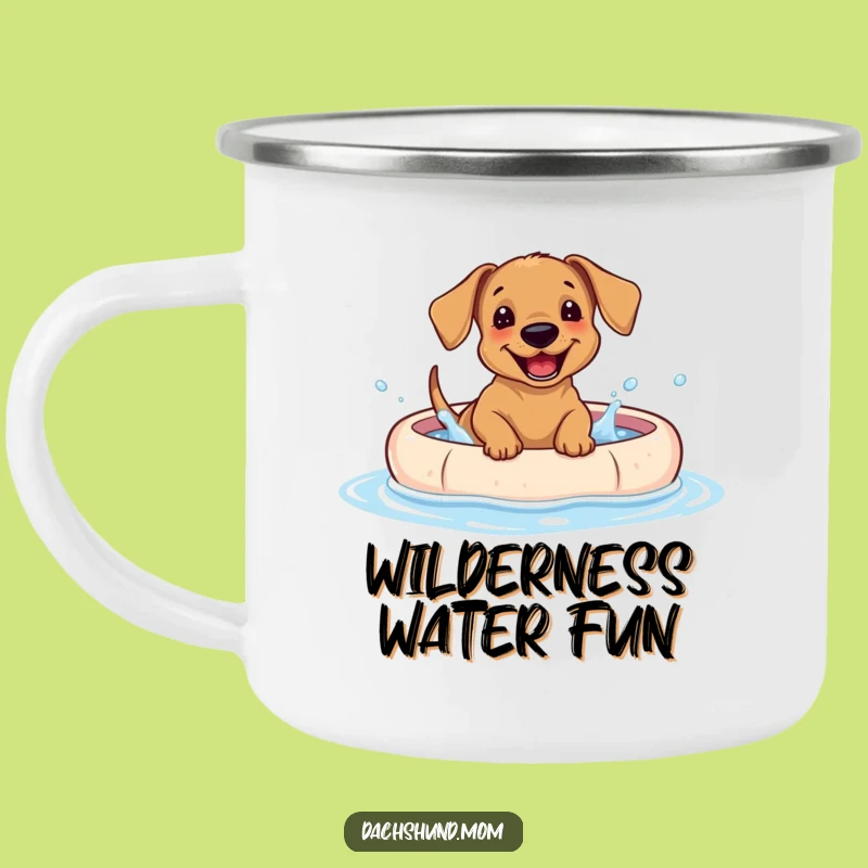 Durable Funny Dachshund Puppy Pool Splash Camping Mug: Outdoor Fun