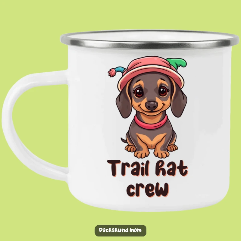 Funny Dachshund Hat Collection Camping Mug - Outdoor Wiener Dog Fun