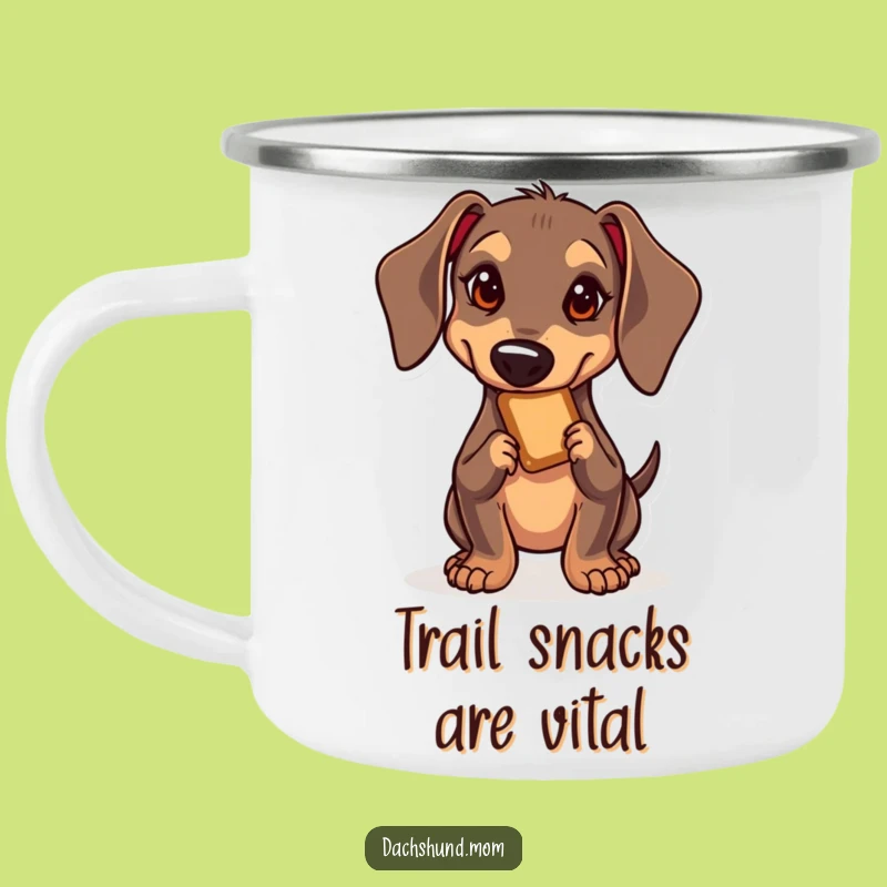 Funny Kawaii Dachshund Camp Treat Mug - Outdoor Hilarious Dog Lover Gift