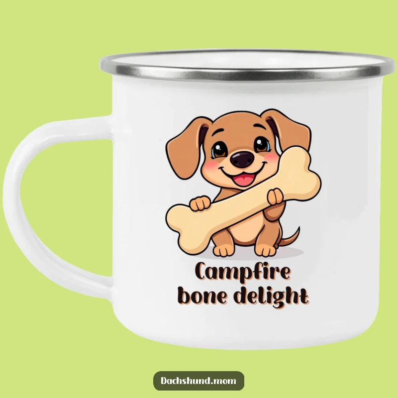 Funny Kawaii Dachshund Camping Mug: Happy Sips with a Cute Pup