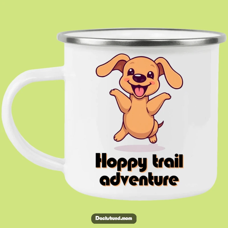 Funny Kawaii Dachshund Hop Camp Mug - Durable Energetic Wiener Dog