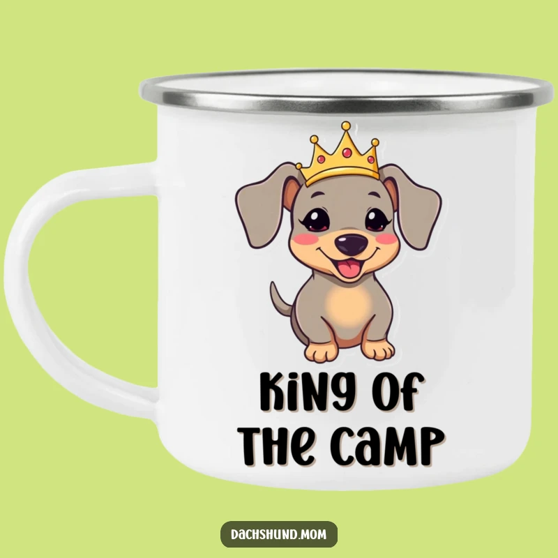 Funny Kawaii Dachshund Camping Mug - Royal Outdoor Dog Gift