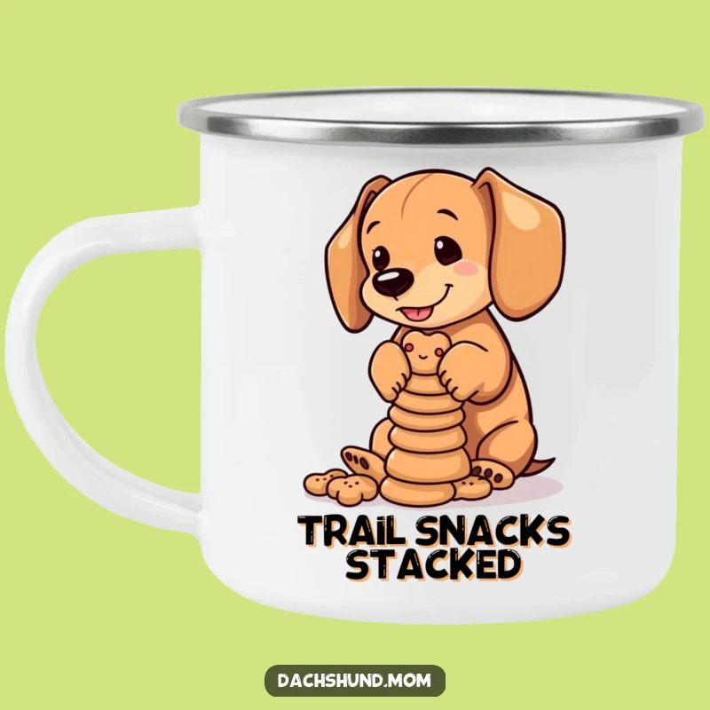 Funny Dachshund Biscuits Camp Mug: Cub's Treat Balance - Perfect Funny Gift!