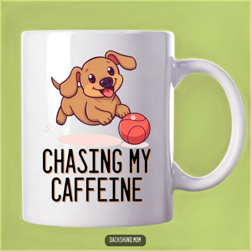 Funny Dachshund Ball Mug: Playful Sausage Dog Game Gift