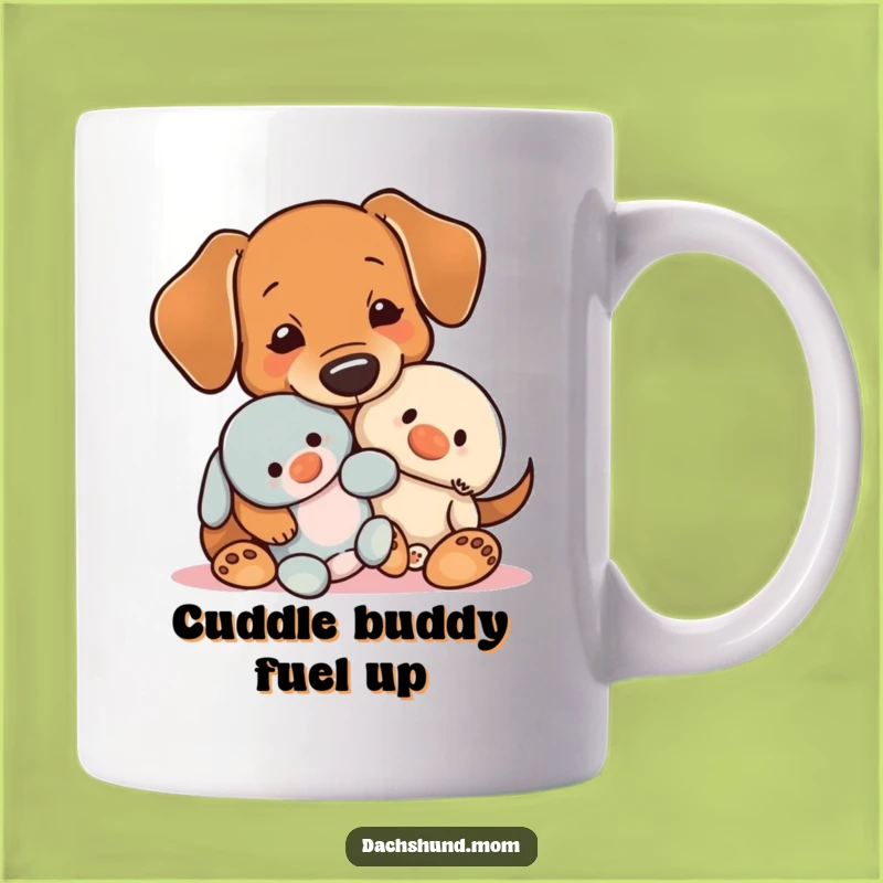 Funny Kawaii Dachshund Snuggle Mug: Adorable Comfort for Dog Lovers