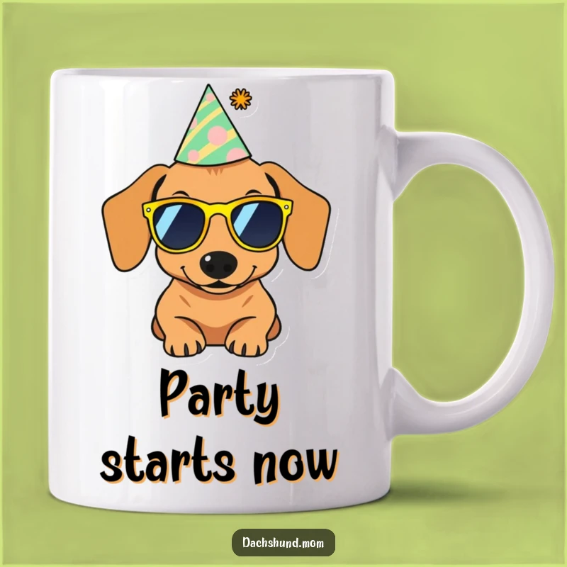 Funny Dachshund Party Mug: Cool Sausage Dog Celebration Gift
