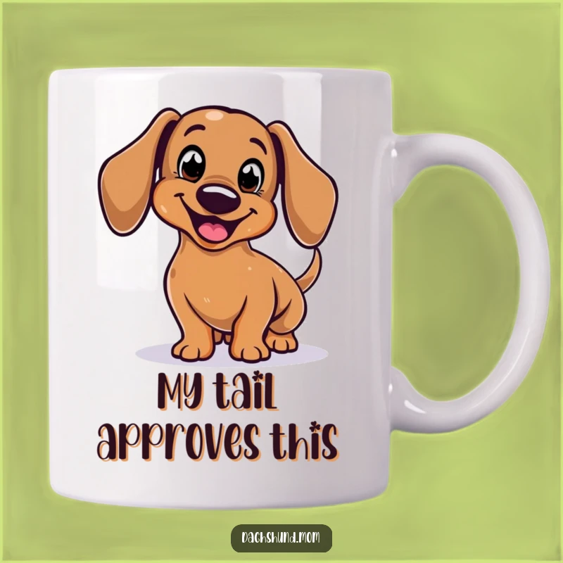Funny Dachshund Wagging Tail Mug: A Hilarious Wiener Dog Gift for Pet Lovers