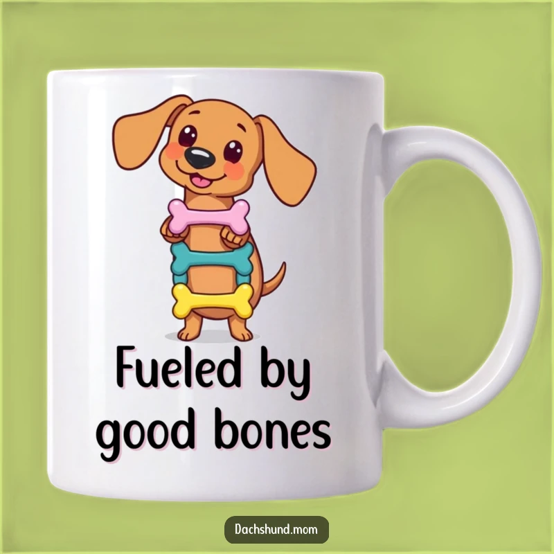 Funny Kawaii Dachshund Bone Balance Mug - Talented Wiener Dog Gift