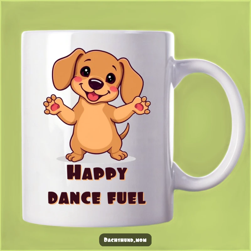 Funny Kawaii Dachshund Dance Party Mug - Hilarious Dog Lover Gift