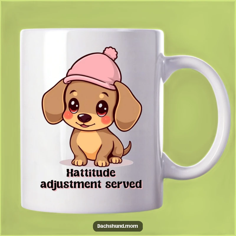 Funny Kawaii Dachshund Hat Mug: Adorable and Hilarious Pup Gift Idea
