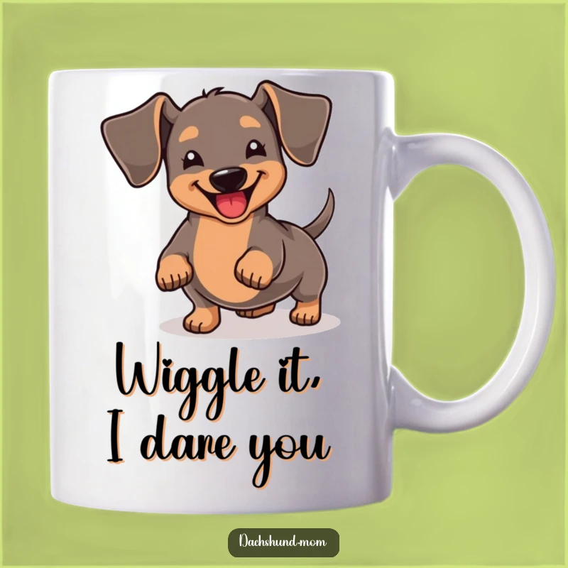 Funny Kawaii Dachshund Joyful Tail Wiggle Mug - Perfect Dachshund Lover Gift