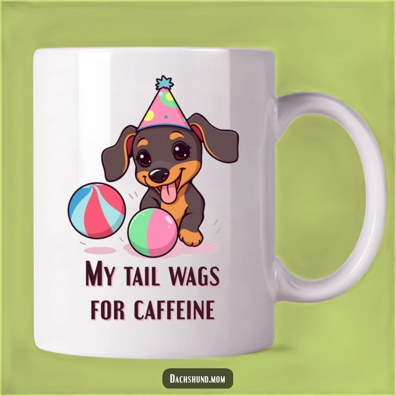 Funny Kawaii Dachshund Party Animal Mug, Perfect Gift for Dog Lovers
