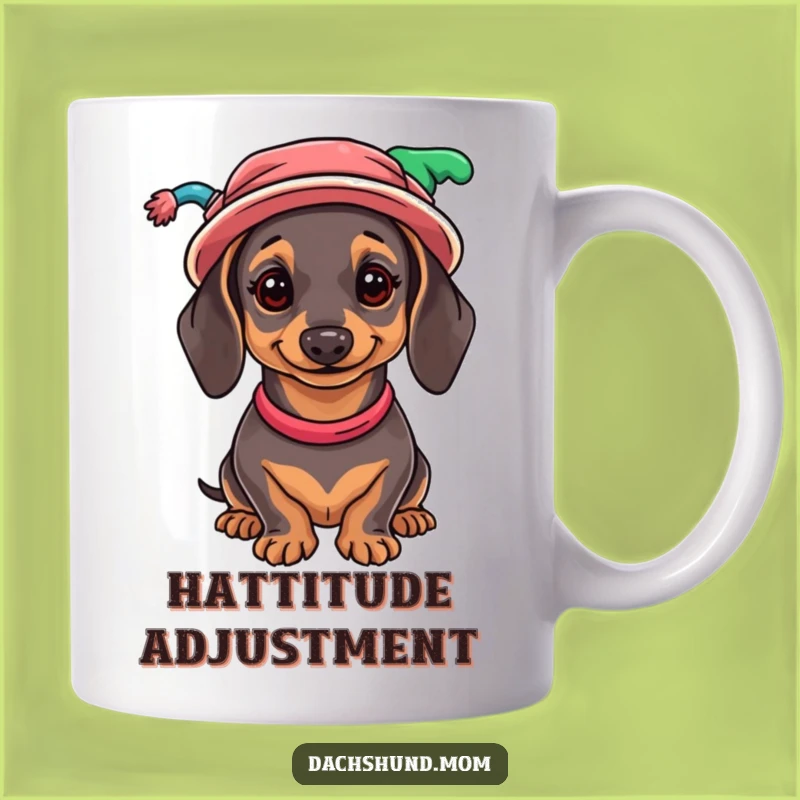 Funny Dachshund Hat Collection Mug - Whimsical Wiener Dog Gift for Fun