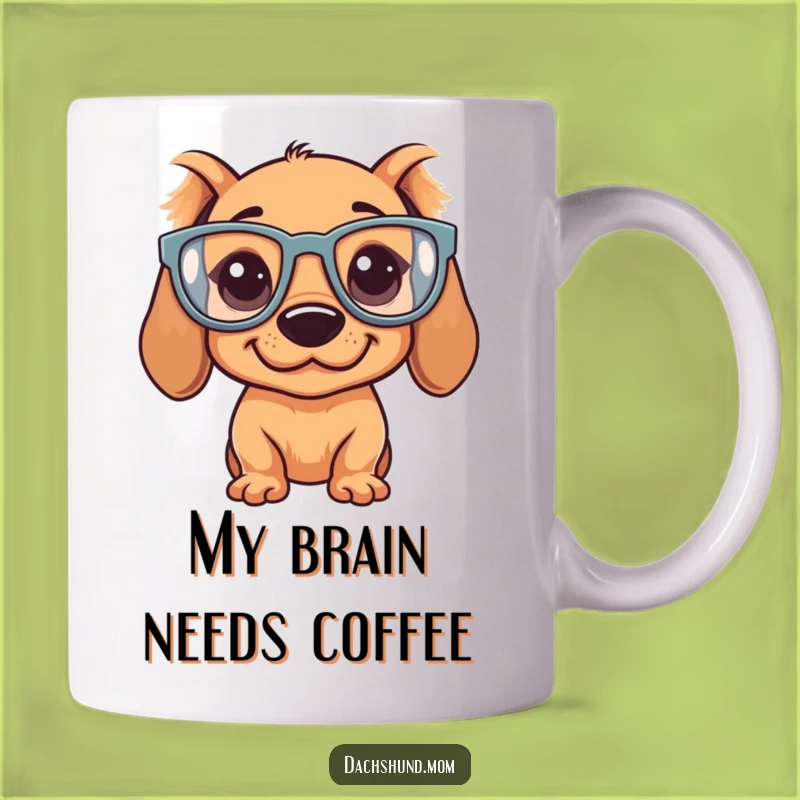 Funny Kawaii Dachshund Mug - Silly Glasses Expression, Perfect Dog Lover Gift