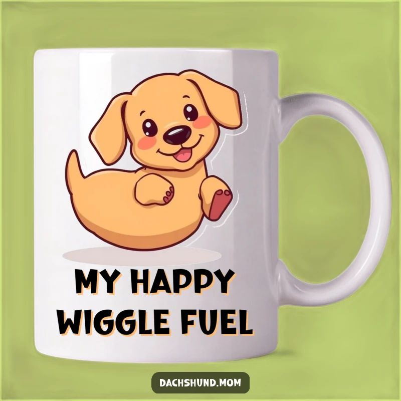Funny Kawaii Dachshund Booty Wiggle Mug - Hilarious Wiener Dog Gift for Lovers