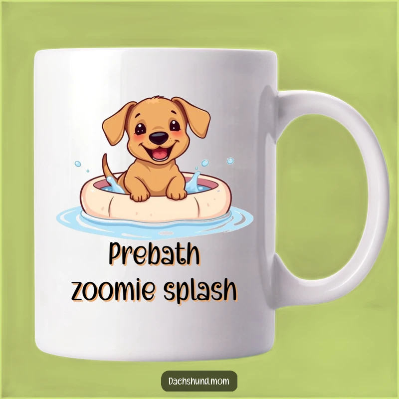 Funny Dachshund Puppy Pool Splash Mug: Hilarious Gift for Dog Lovers