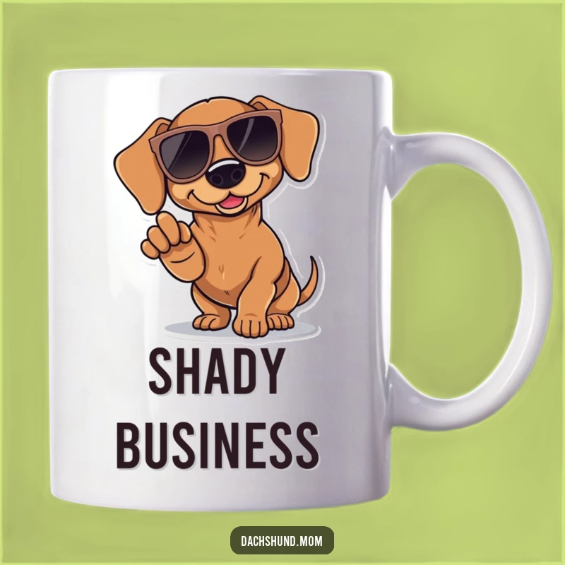 Funny Kawaii Dachshund Sunglasses Mug: Cool Dog Gift for Stylish Dads