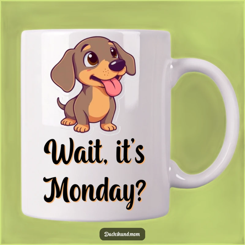Funny Surprised Dachshund Tongue Out Mug - Hilarious Wiener Dog Gift for Dog Lovers