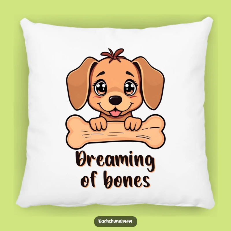 Comfy Funny Kawaii Dachshund Pillow: Bone Peek Comfort, Cozy Gift