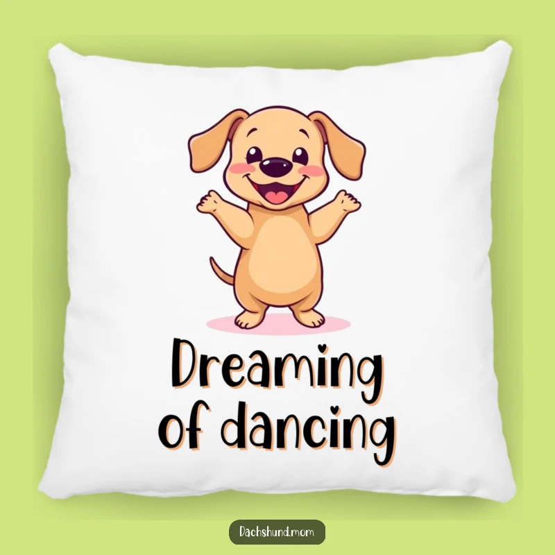Funny Kawaii Dachshund Dance Pillow: Cuddle Up with a Happy Pup, Cute Gift!
