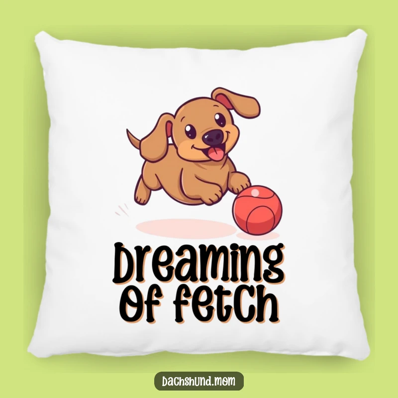 Funny Dachshund Ball Pillow: Cozy Sausage Dog Accent Gift