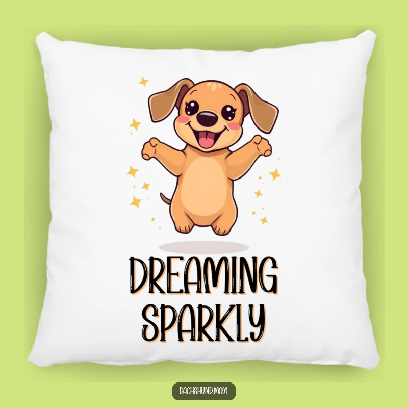 Kawaii Dachshund Pillow: Funny Comfort, Sparkly Delight Jumps