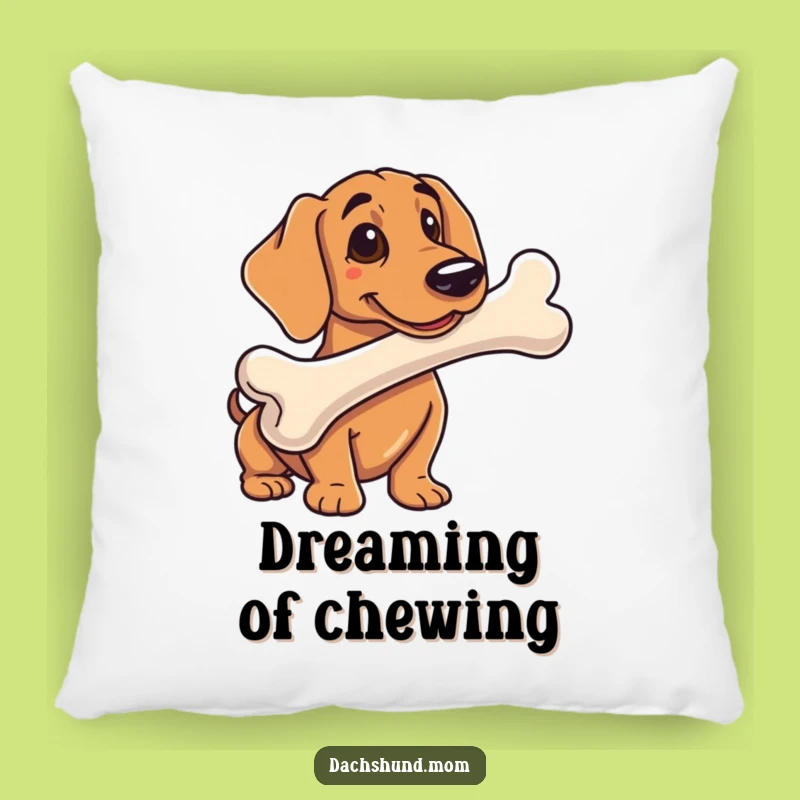 Funny Dachshund Bone Pillow: Cozy Sausage Dog Accent Gift