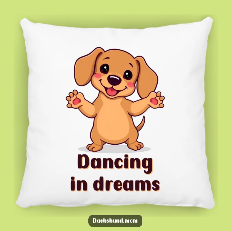 Funny Kawaii Dachshund Dance Pillow - Comfy & Hilarious Dog Decor Gift