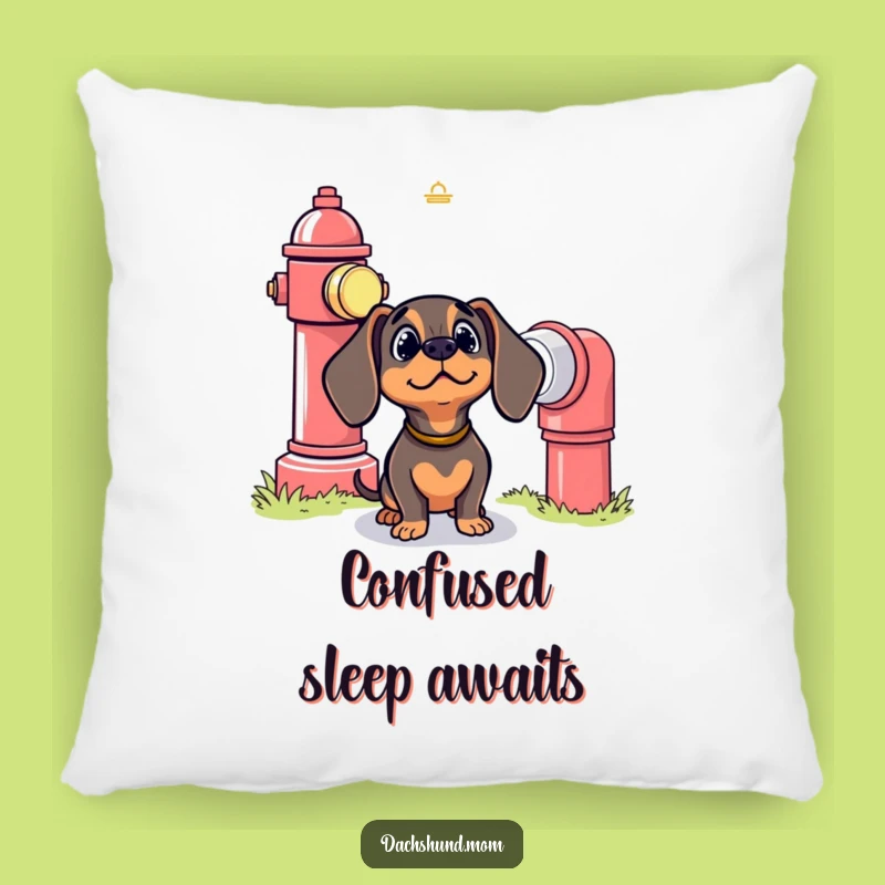 Funny Kawaii Dachshund Pillow: Bewildered Dog Comfort, Perfect Cozy Funny Gift!
