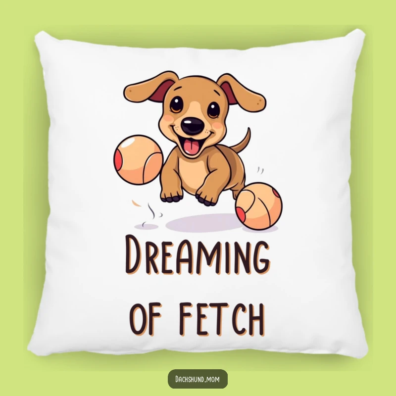 Funny Kawaii Dachshund Pillow: Cozy Playful Pup Comfort, Excited Accent, Perfect Funny Gift