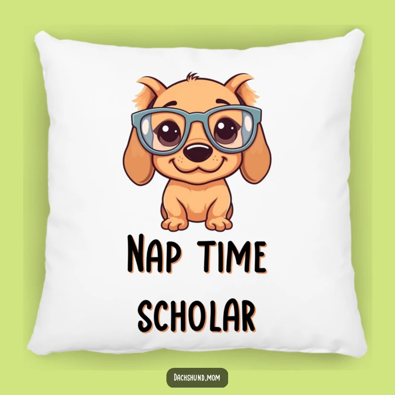 Funny Kawaii Dachshund Pillow - Silly Glasses Comfort, Adorable Home Decor