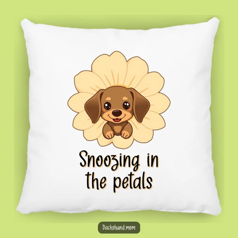 Funny Kawaii Dachshund Flower Pillow for Cozy & Cute Decor