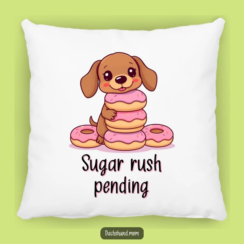 Kawaii Dachshund Donut Pillow: Funny Comfort with a Balancing Act