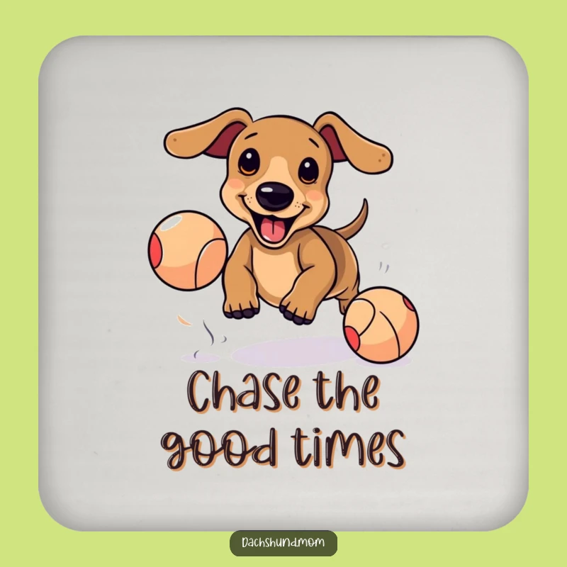 Funny Kawaii Dachshund Coaster: Protect Your Table, Playful Pup Charm, Subtle Funny Gift