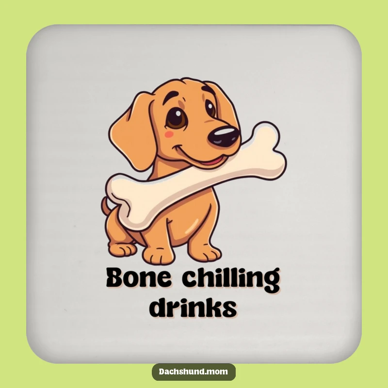 Funny Dachshund Bone Coaster: Sausage Dog Drink Protector Gift