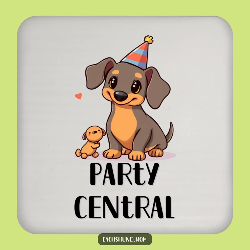 Funny Kawaii Dachshund Coaster: Party Juggling Drink Protector