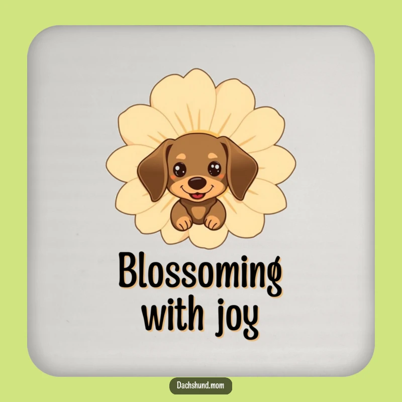 Funny Kawaii Dachshund Flower Coasters for Festive Table Protection