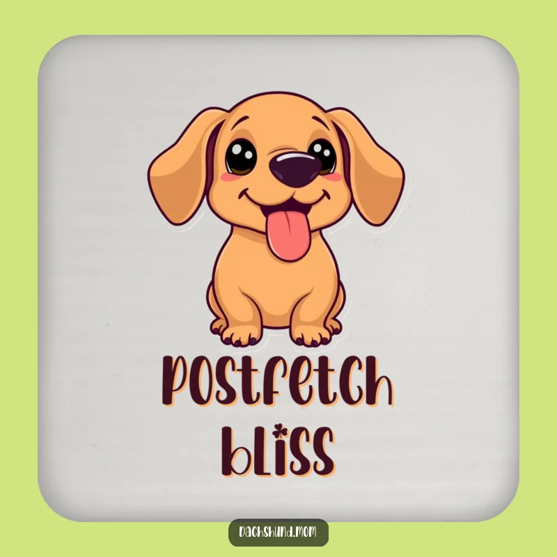 Funny Kawaii Dachshund Coaster Set - Cute Dog Lover Home Bar Gift