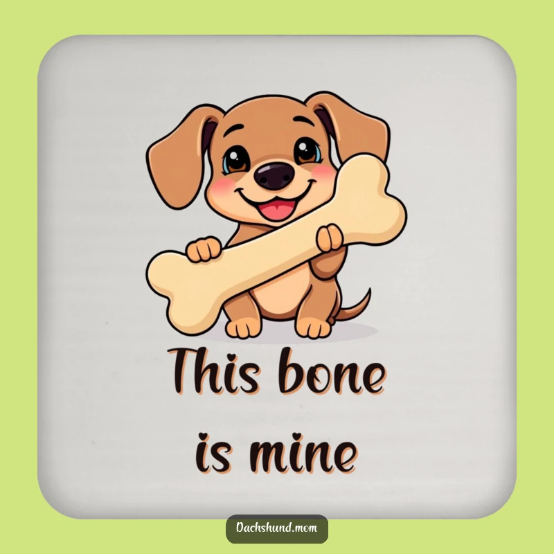 Funny Kawaii Dachshund Coaster: Protect Surfaces with a Happy Pup
