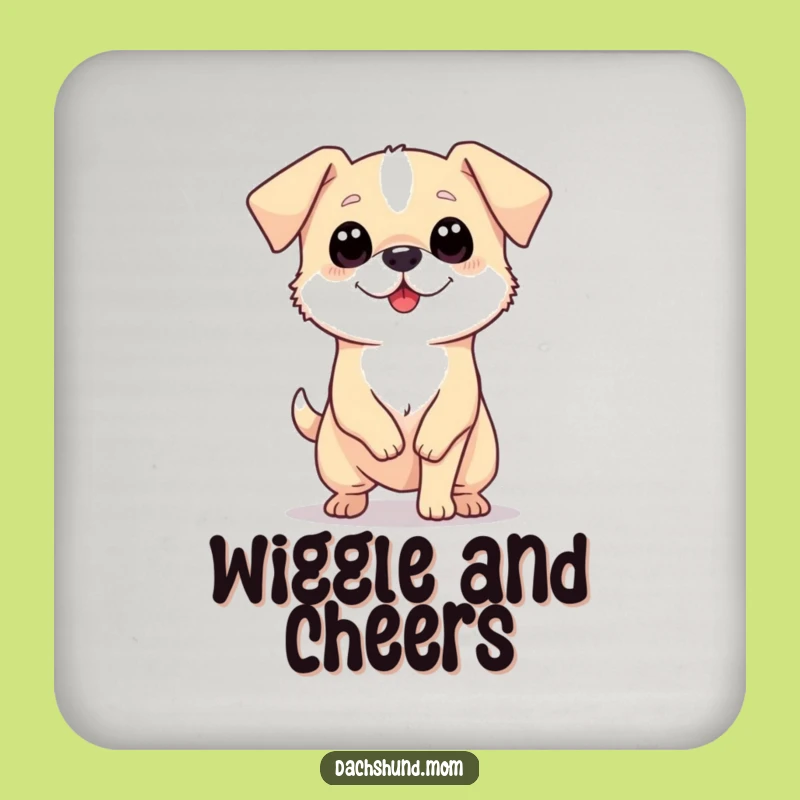 Funny Long Dog Wiggle Coaster - Protect Surfaces Hilariously Dog Gift