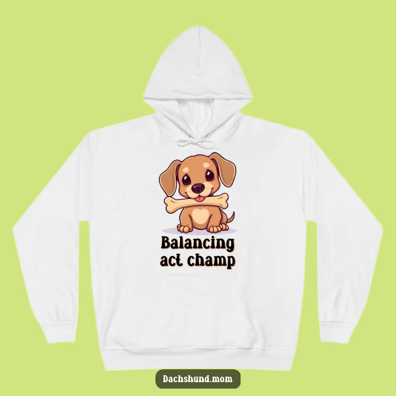 Funny Kawaii Dachshund Hoodie: Cozy Dog Trick Master, Perfect Warm Funny Gift!