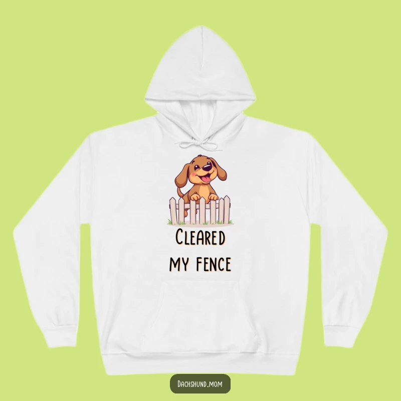 Cozy Funny Kawaii Dachshund Hoodie: Joyful Leap, Warm Gift